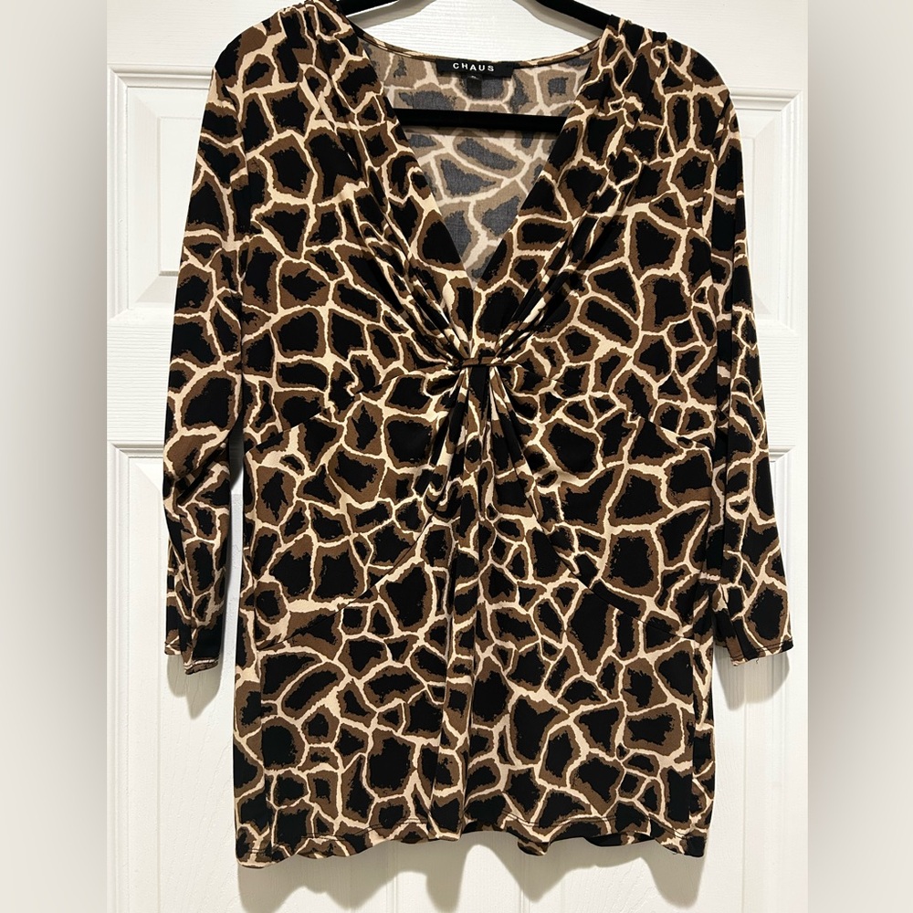 Women’s Chaus brand blouse brown/black XL